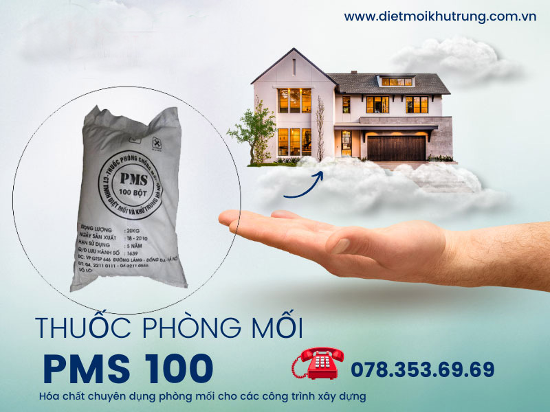 Thuốc phòng chống mối nền móng dạng bột pms 100